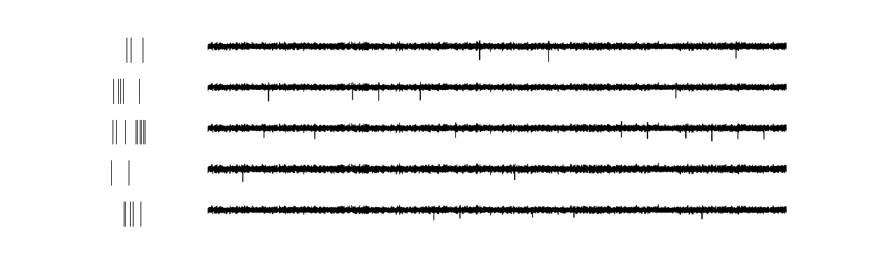 Multichannel electrophysiology with spike rasters